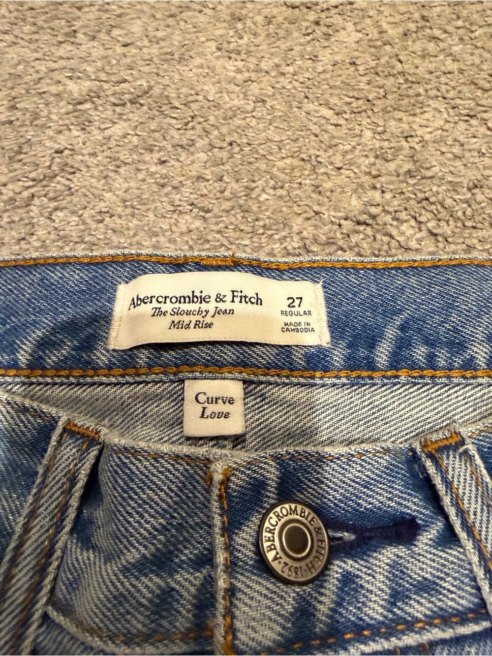 Abercrombie & Fitch Light Blue Straight Leg Women's Jeans - Picture 3 of 4